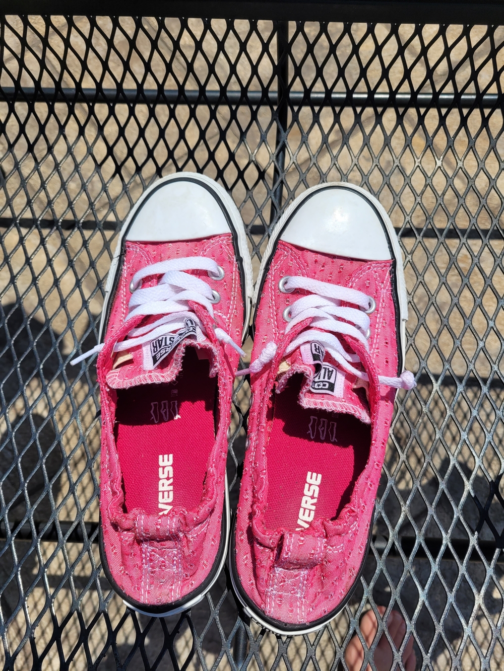 Converse Low Top Sneakers — Pink with White Toe